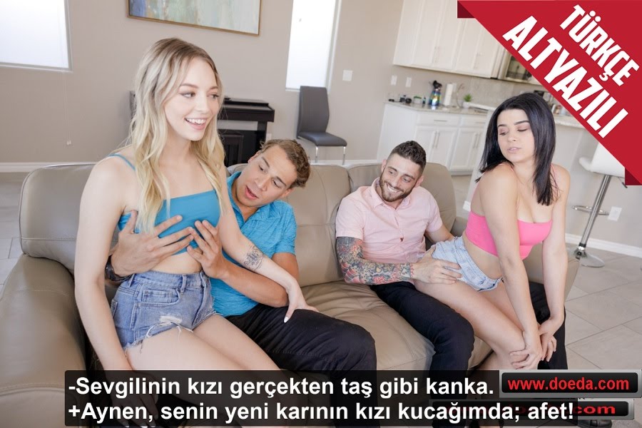Annelerinin Yeni Sevgilileriyle Kucak Kucağa Zaman Geçiren Kaşar Kızlar