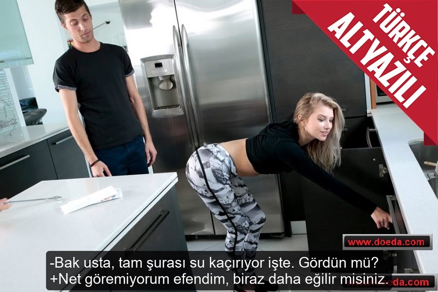 Patlağı Göstermek İçin Eğilen Liseli Ustanın Borusunu Götüne Döşetti